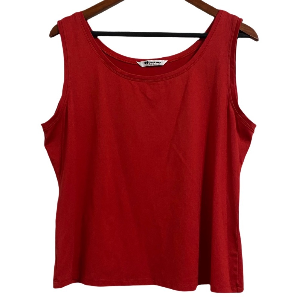 Nygard Collection Sleeveless Layering Career Wear Red Blouse Size L